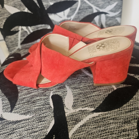 Vince Camuto Red Suede Heels - Picture 2 of 5